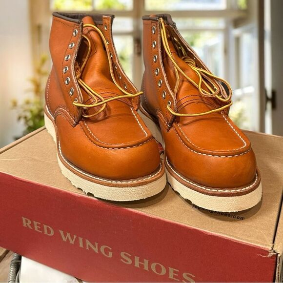 Red Wing Heritage men's Classic 6 inch Moc Toe Work Boot 875 Oro Legacy USA - Picture 7 of 15